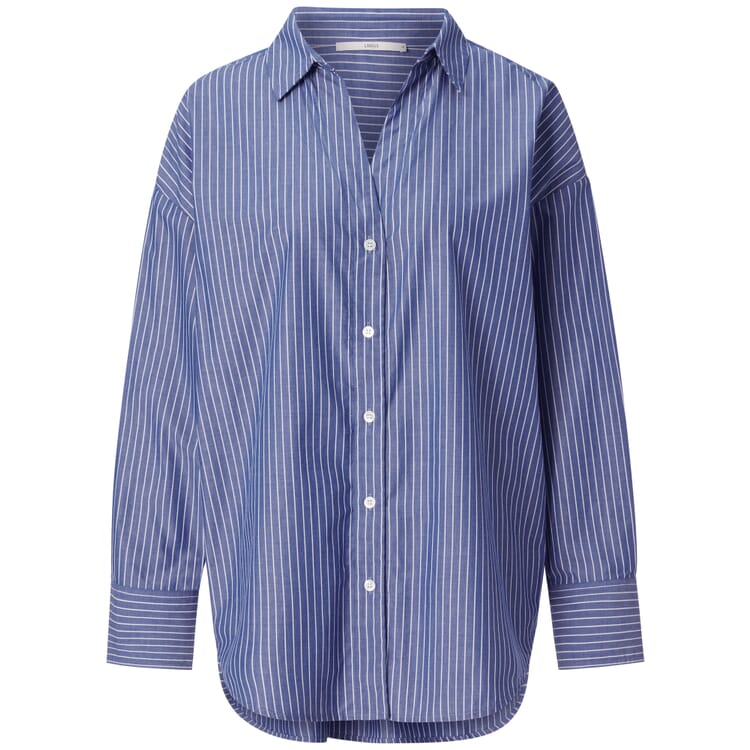 Damenbluse gestreift, Blau