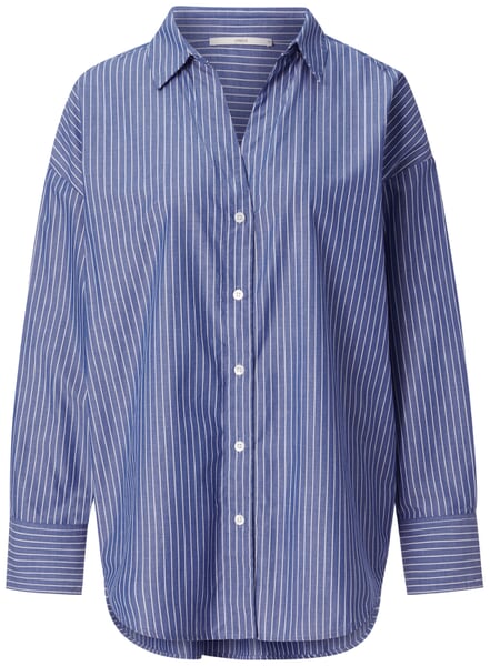 Gestreepte damesblouse Blauw
