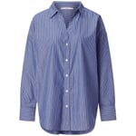 Stribet bluse til kvinder Blue
