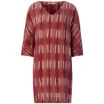 Robe en soie à motifs pour femme Rouge mat