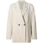 Ladies' double-breasted blazer Chalk