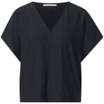 Dames-TENCEL™ shirt met korte mouwen Donkerblauw