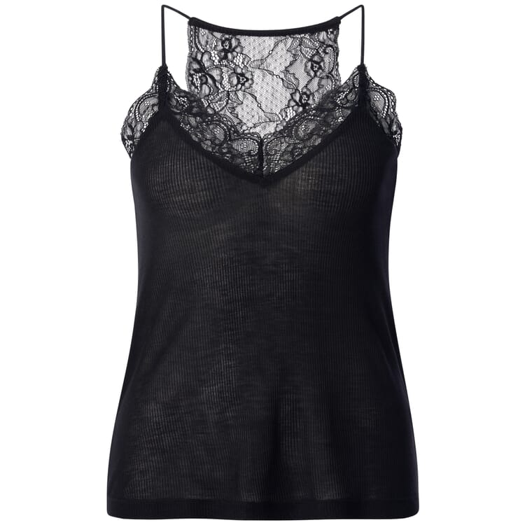 Top en dentelle pour femmes, Noir