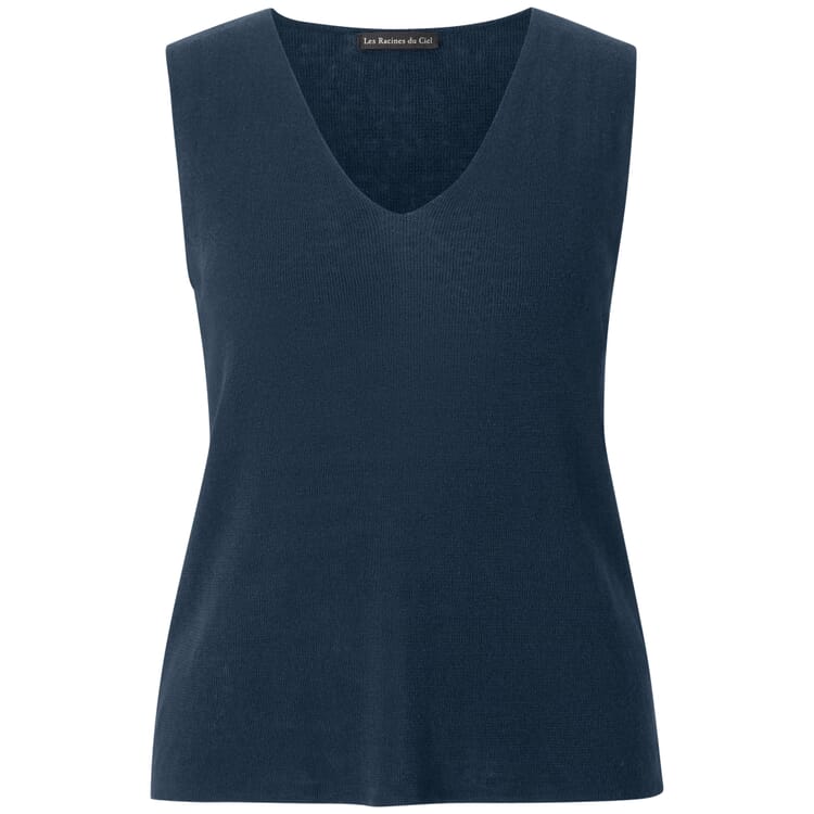 Top en tricot pour femmes, Bleu