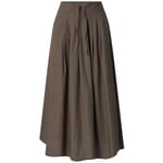 Falda midi de mujer Marrón claro