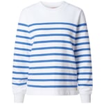 Sweat-shirt pour femme Blanc-Bleu