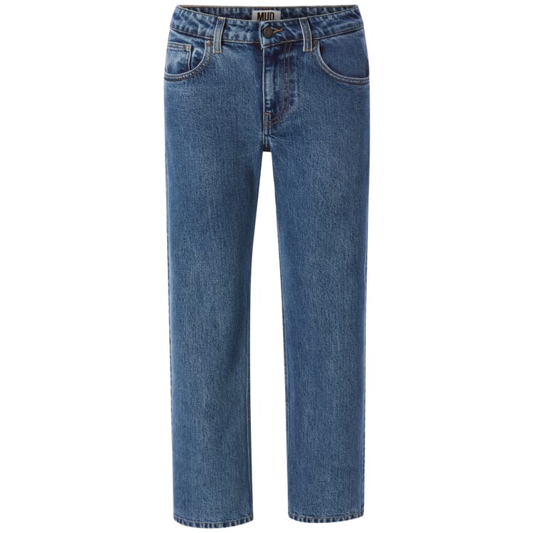 Jeans femme jambe droite, Bleu moyen