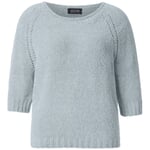 Camicia da donna in maglia a mezza manica Azzurro