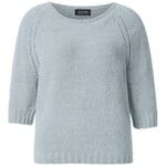 Ladies knitted shirt half sleeve Light blue