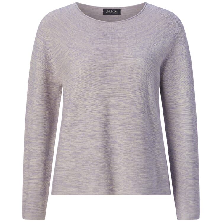 Dames-T-shirt van katoen, Lila melange