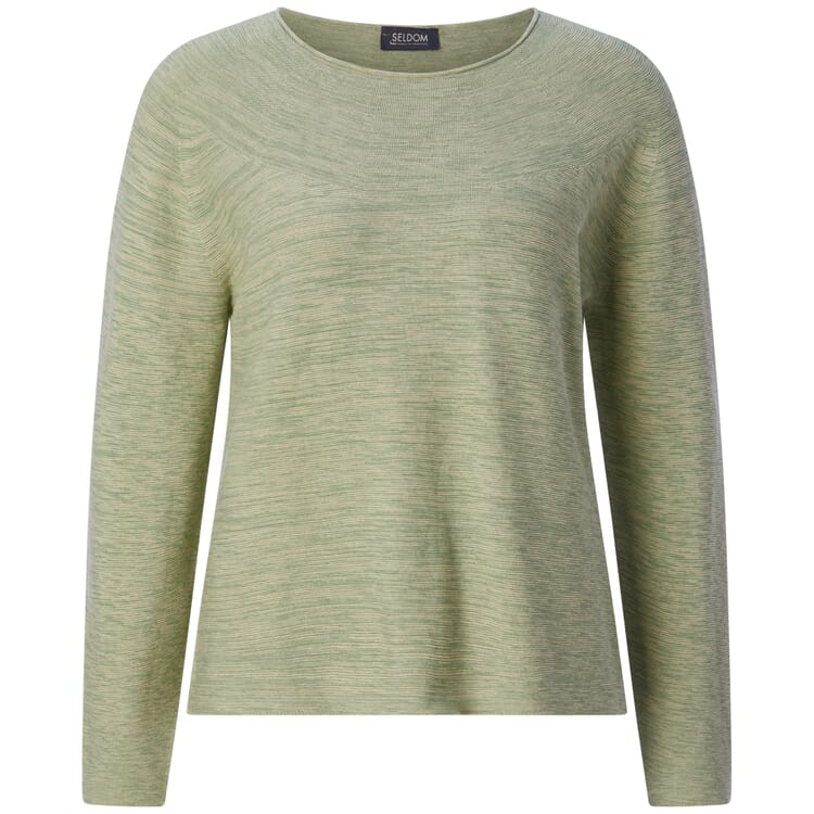 Damenshirt Baumwolle, Grünmelange