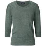 T-shirt en maille pour femme, manches trois-quarts Mélange vert