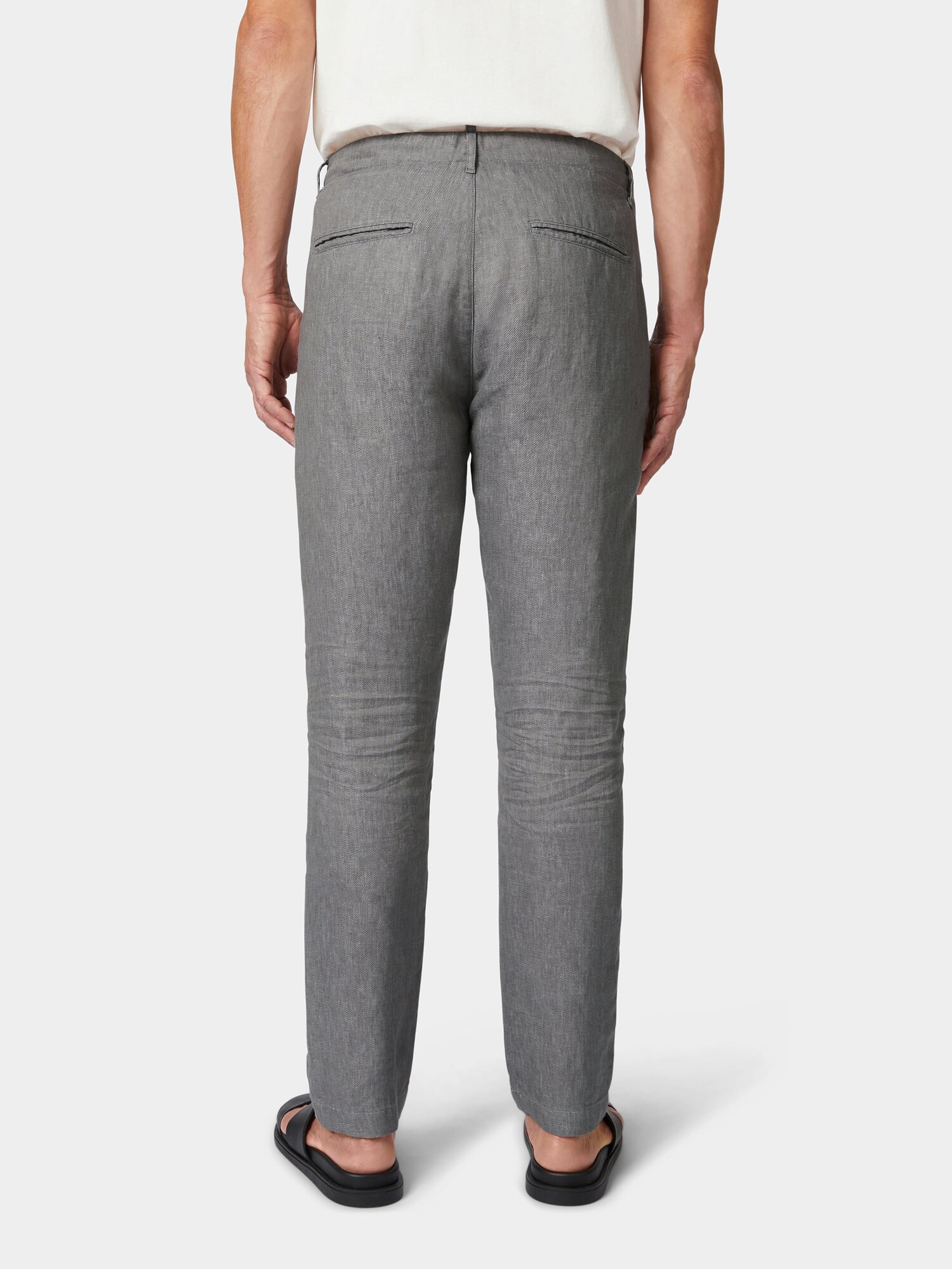 Men's linen pants, Grey melange | Manufactum