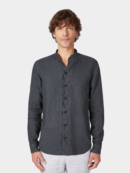Chemise homme col montant Anthracite