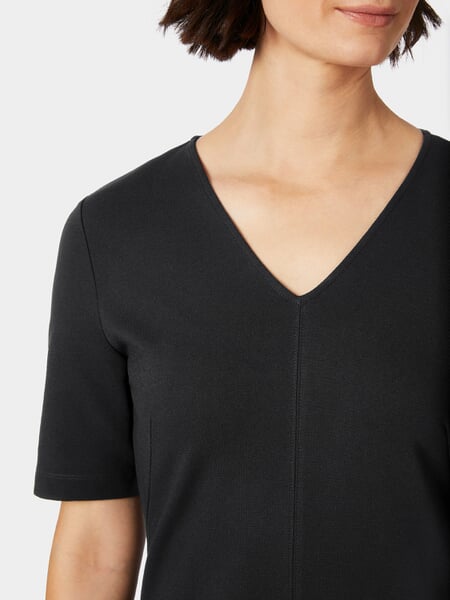 Damen-Jerseykleid Schwarz