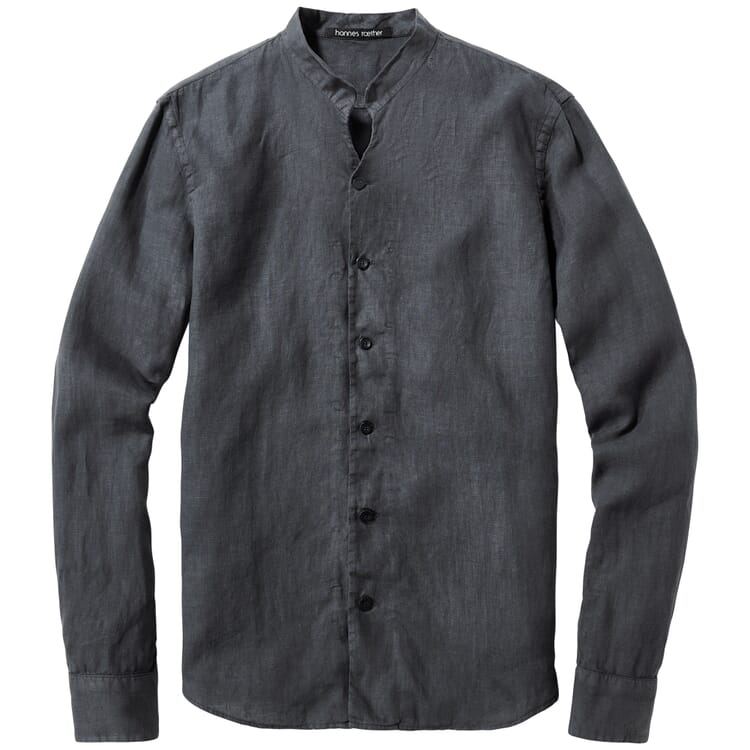 Chemise homme col montant, Anthracite