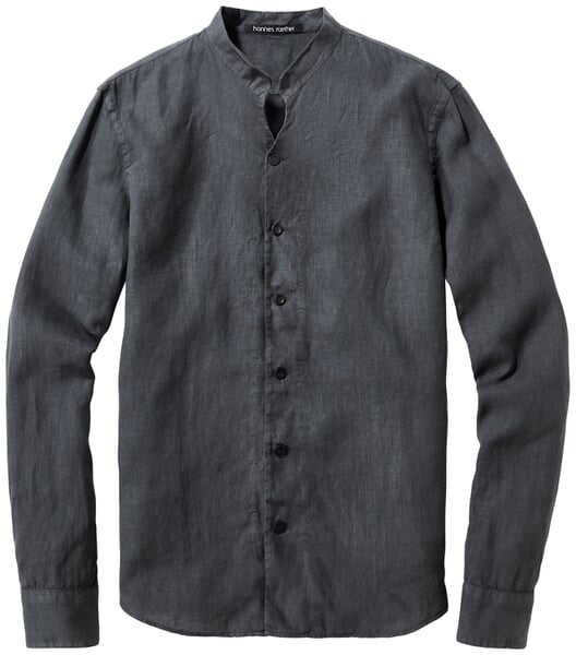 Mens shirt stand up collar Anthracite