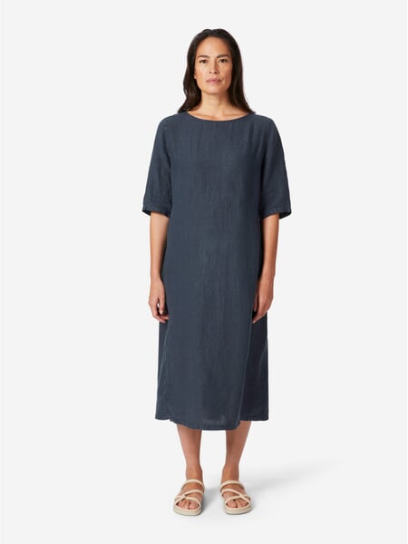 Women's Linen Dress Dark blue