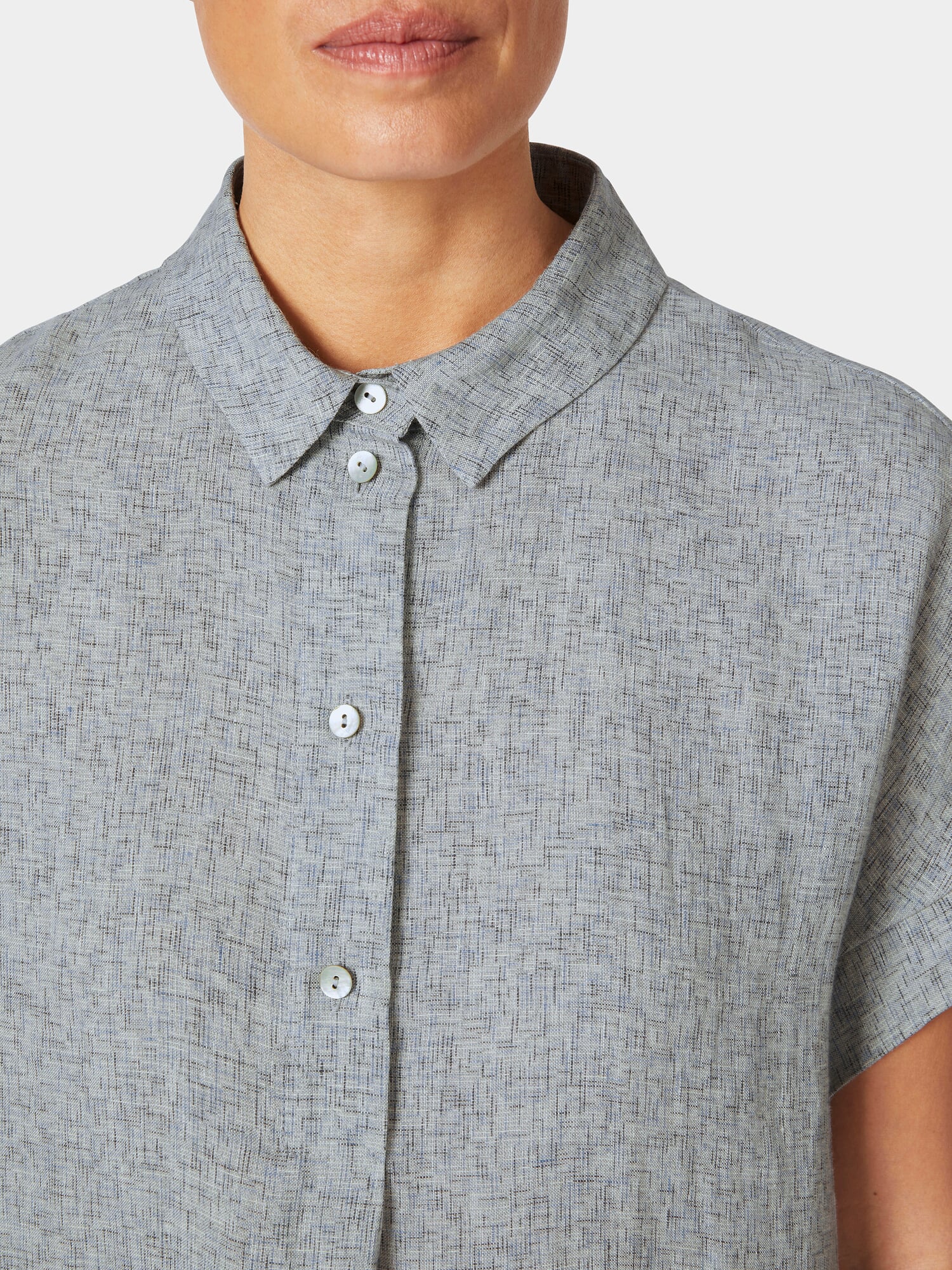 Ladies shirt dress, Gray blue | Manufactum