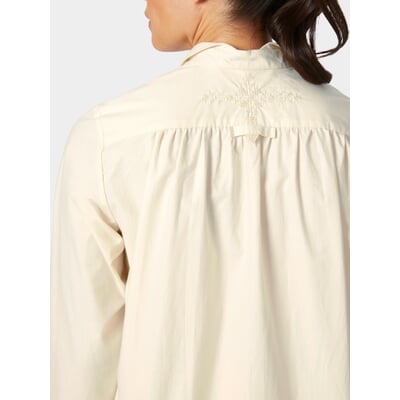 Chemise Femme Manches 3/4 White Stuff - 100% Coton Blanc Naturel - Col Tailleur Avec Noeud - Neuf Sans étiquettes