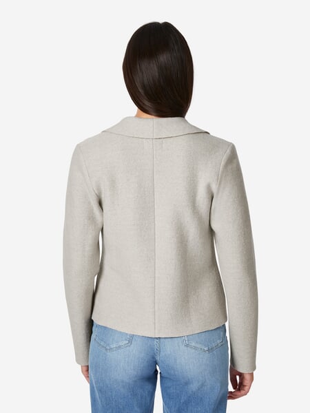 Ladies cardigan Natural white, presented on a model