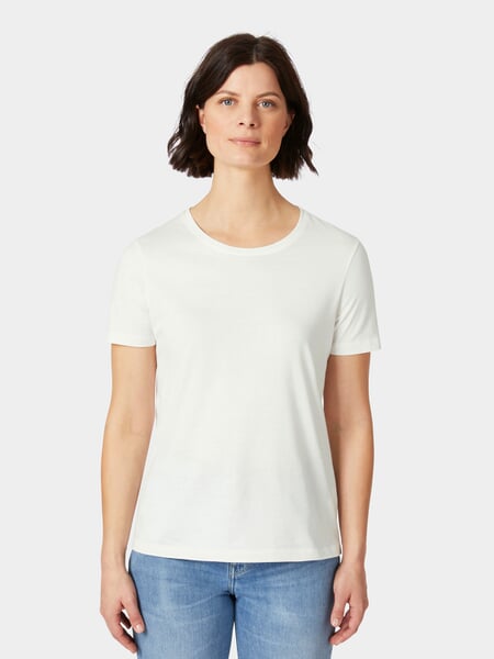 Damen-T-Shirt Weiß, Tragebild