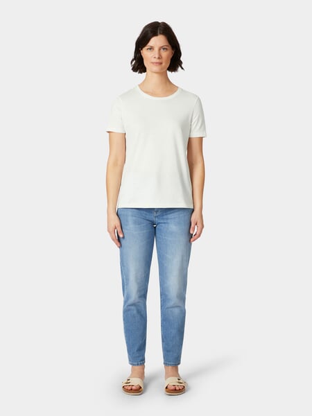 Damen-T-Shirt Weiß, Tragebild