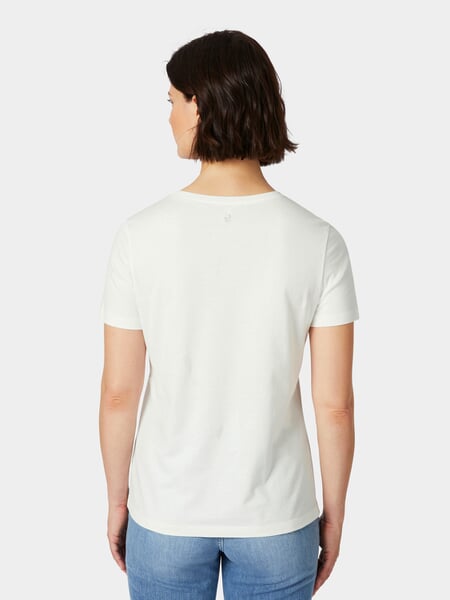 Damen-T-Shirt Weiß, Tragebild