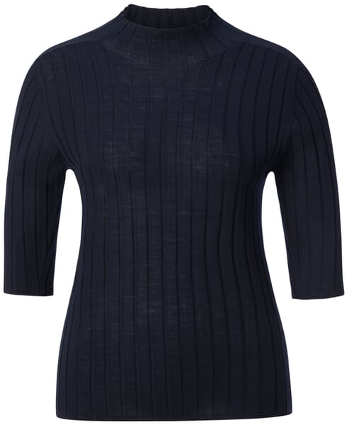 Pull-over en maille pour femme à manches courtes Bleu foncé