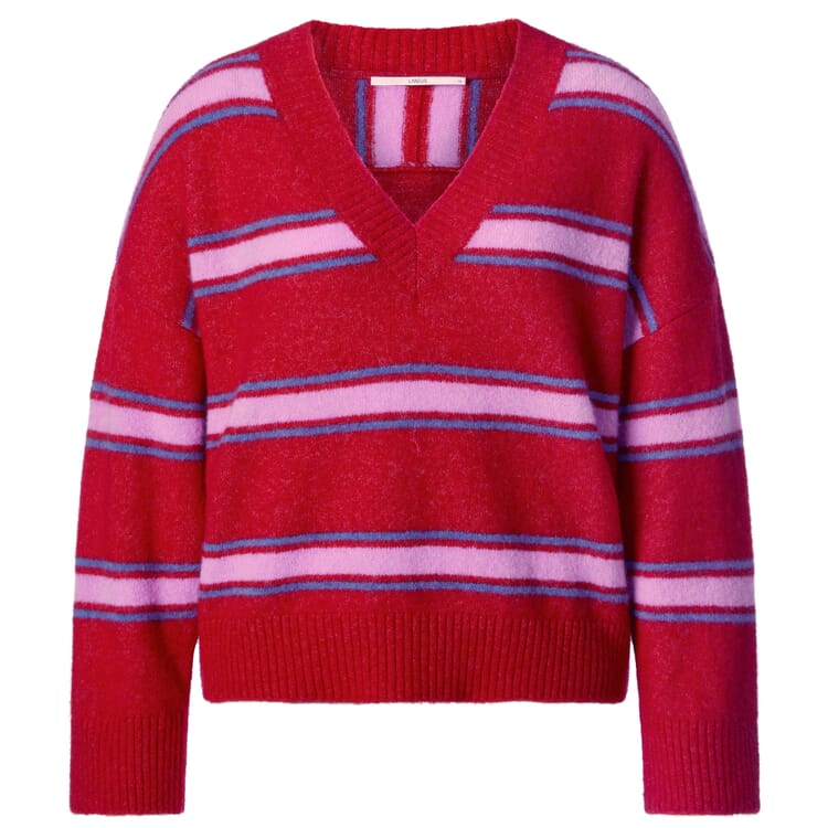 Pulls rayés en maille pour femmes, Rouge