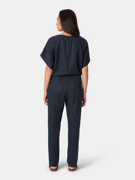 Jumpsuit til kvinder Mørkeblå, præsenteret på en model