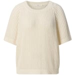Camisa de punto bouclé para mujer Blanco natural