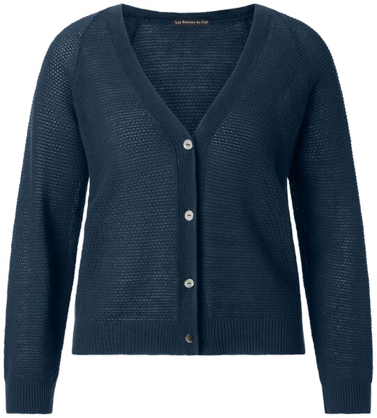 Cardigan femme boutonné Bleu