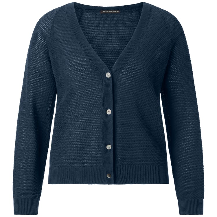 Ladies cardigan buttoned, Blue