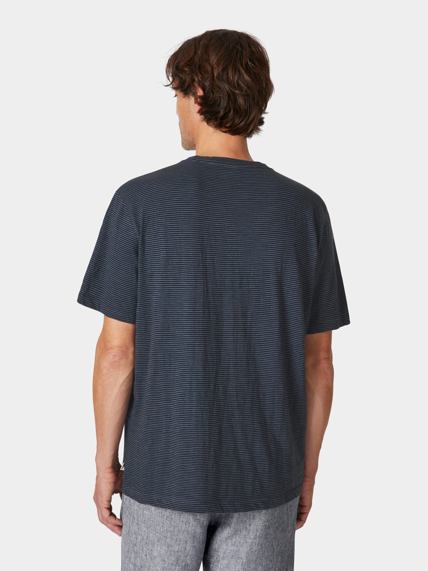 [NOTHING WRITTEN] Striped cotton t-shirt (Blue) ☆送料込☆ NOTHING WRITTEN STRIPE COTTON T-SHIRT - BLUE – Pickings and