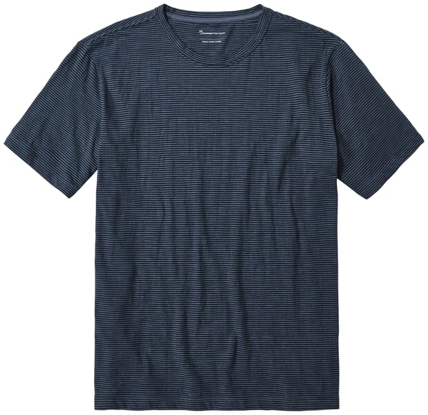 Herren-T-Shirt gestreift Navy-Blau