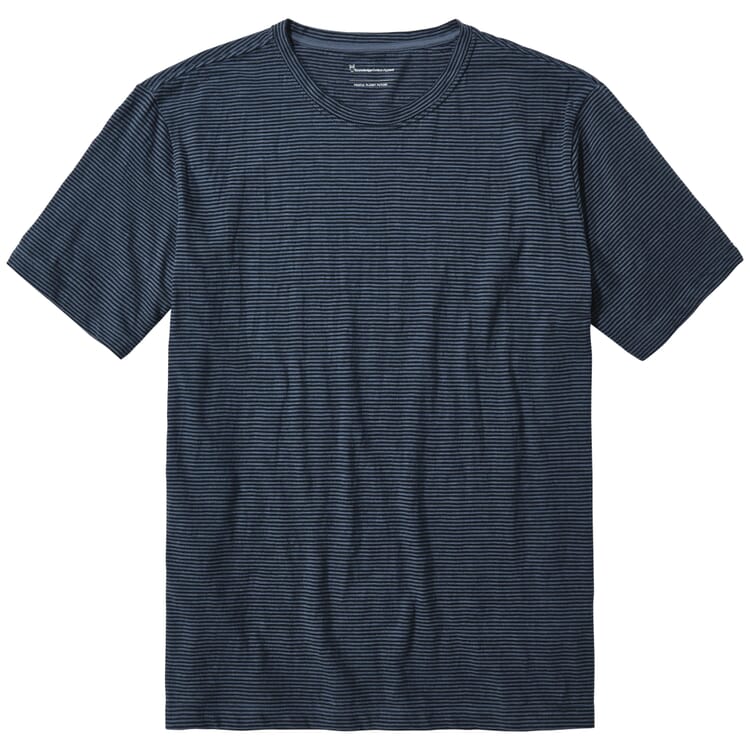 Herren-T-Shirt gestreift, Navy-Blau