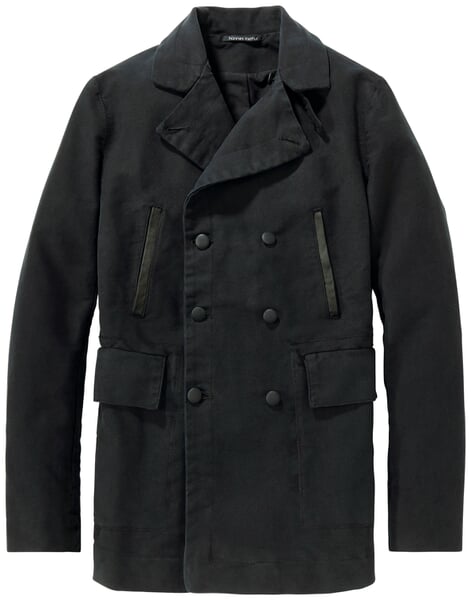 Hannes Roether Veste homme double boutonnage Noir