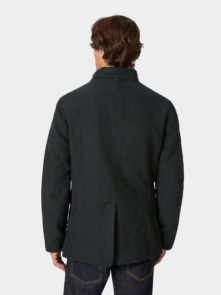 Hannes Roether Veste homme double boutonnage Noir, présenté sur un modèle