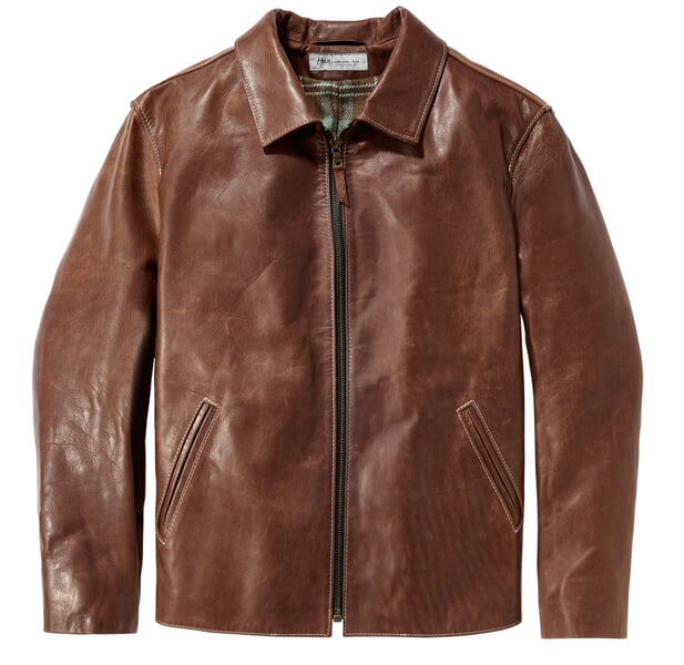 Herenjas van Paardenleer Pull-up Bruin