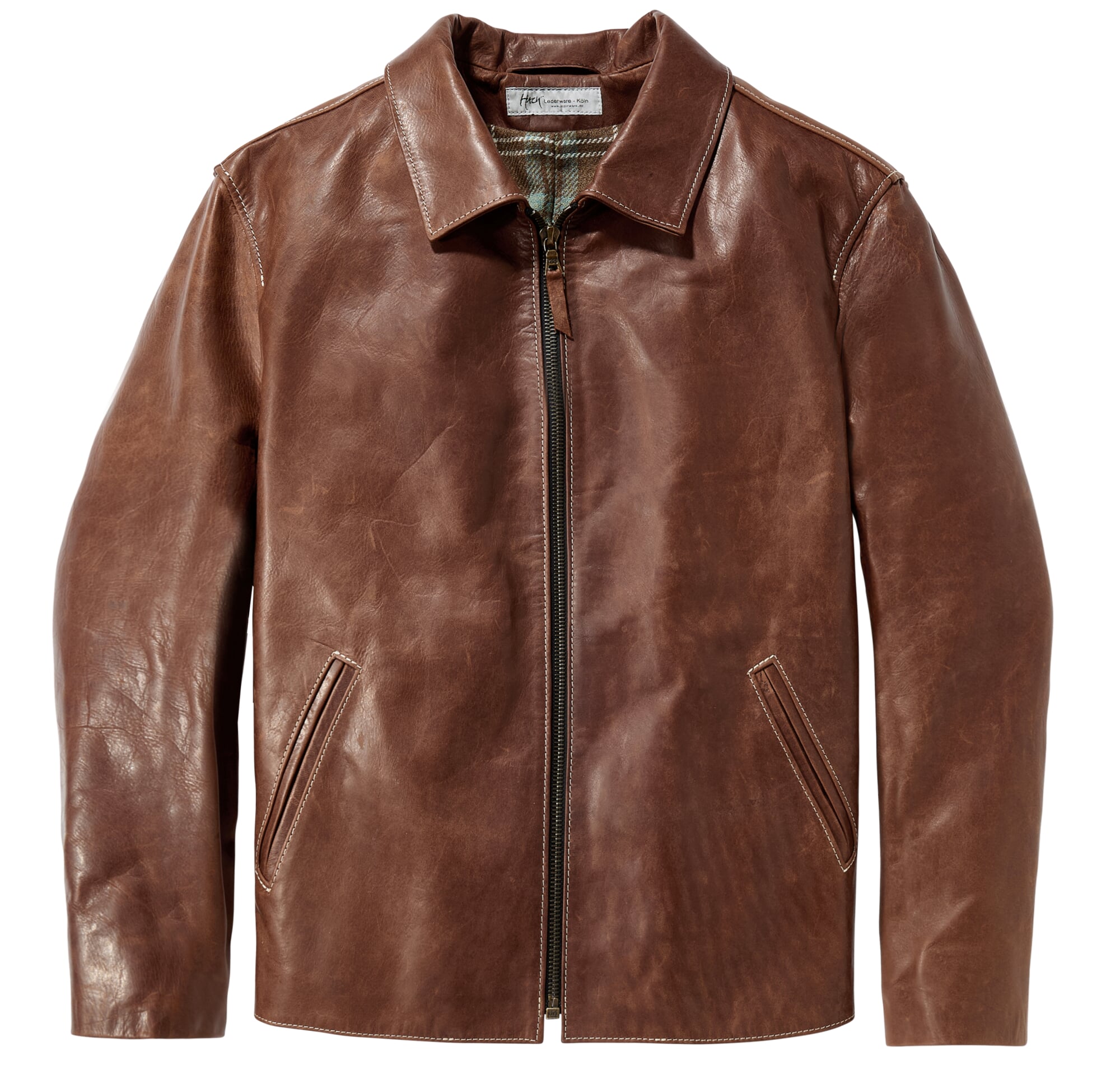 Men horse leather jacket pull up, Brown | Manufactum