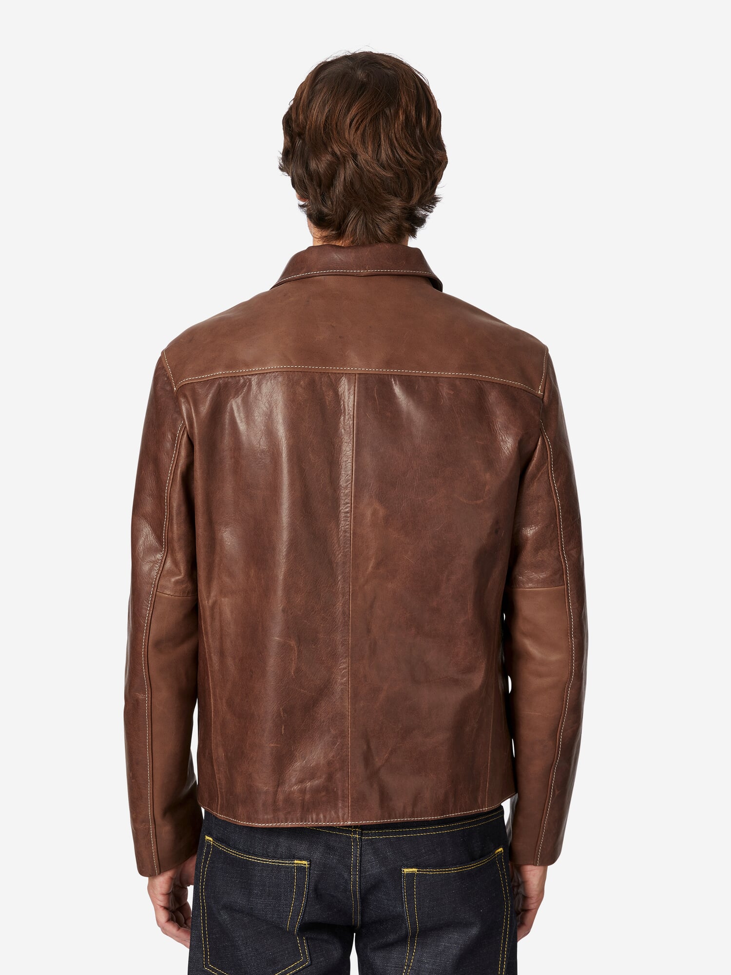 Men horse leather jacket pull up, Brown | Manufactum