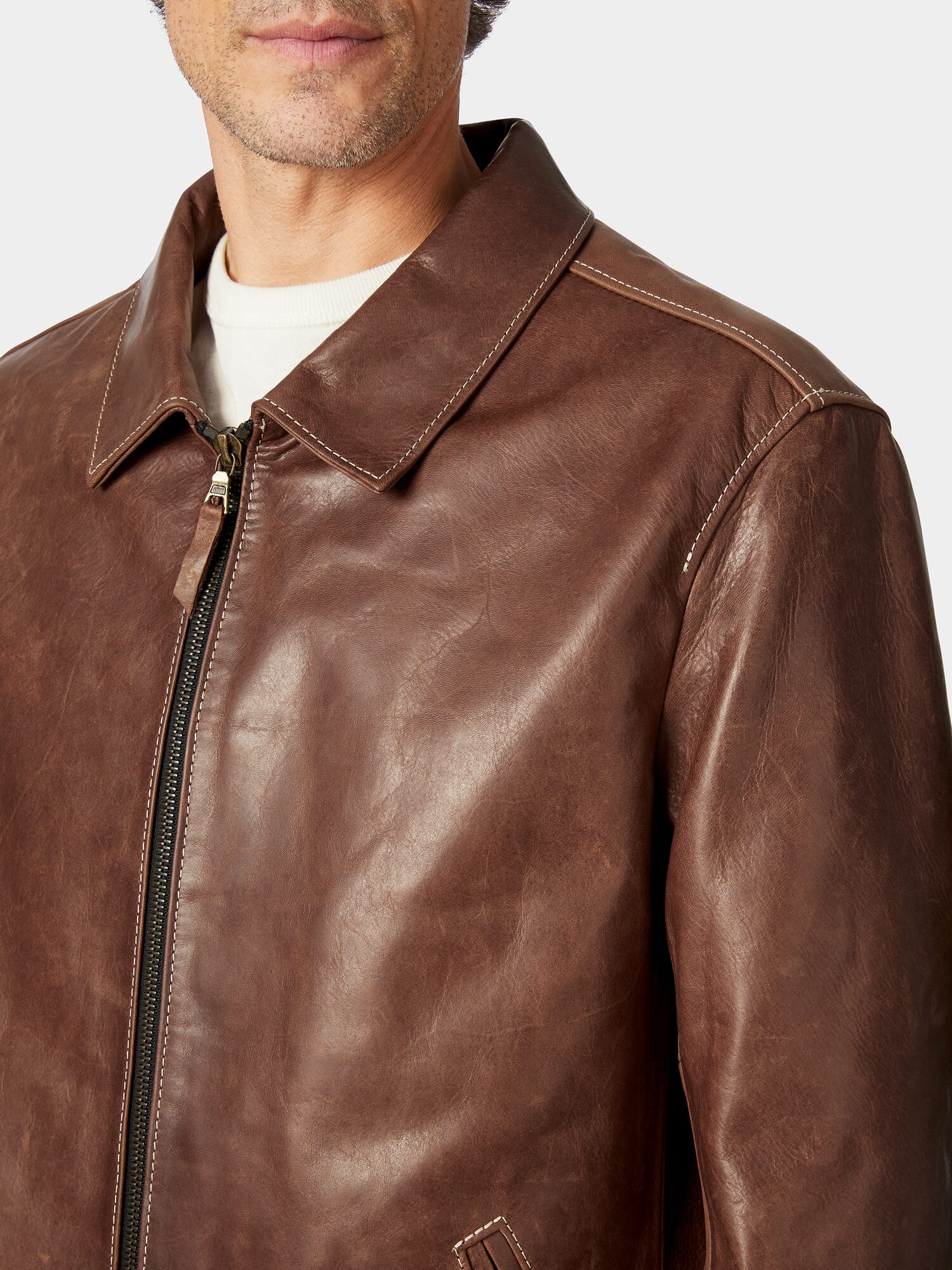 Men horse leather jacket pull up, Brown | Manufactum
