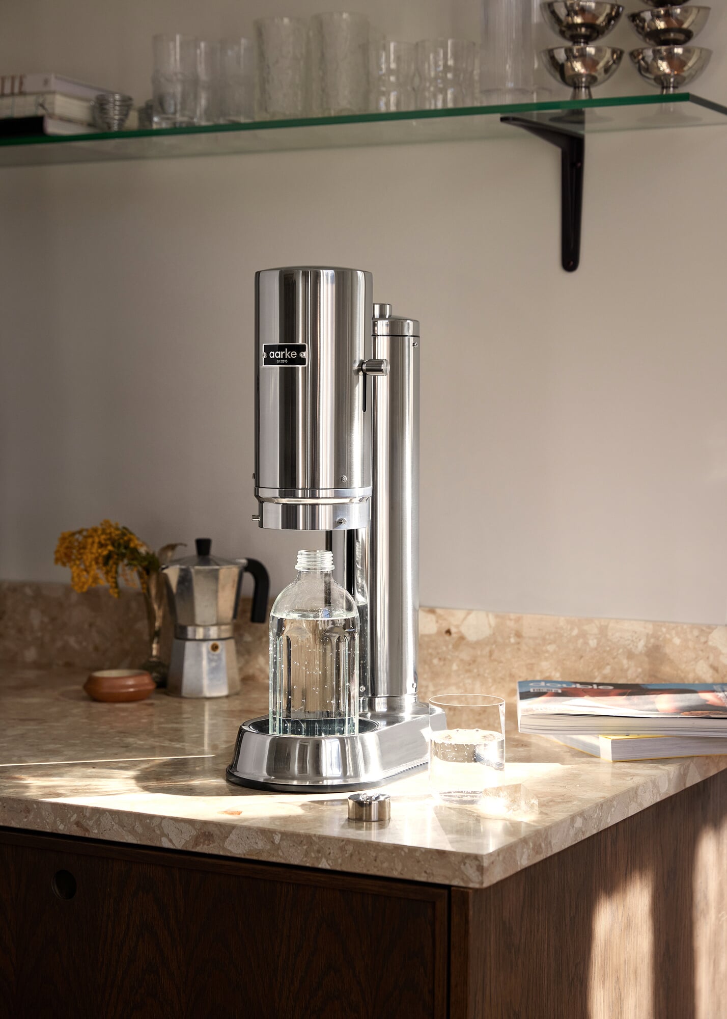 Carbonator Pro Sparkling Water Maker, Stainless steel, polished