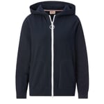 Ladies terry hooded jacket Blue