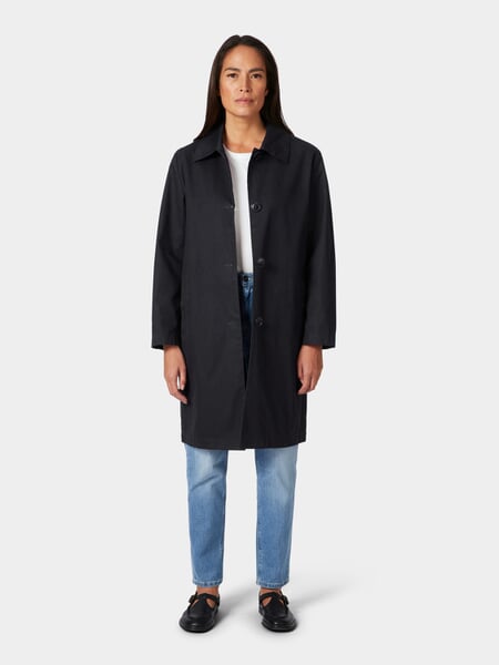 Ladies' duster coat Dark blue, presented on a model
