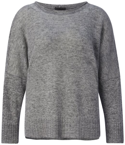 Damen-Leinenpullover Graumelange
