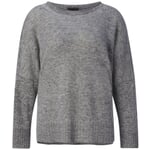 Damen-Leinenpullover Graumelange