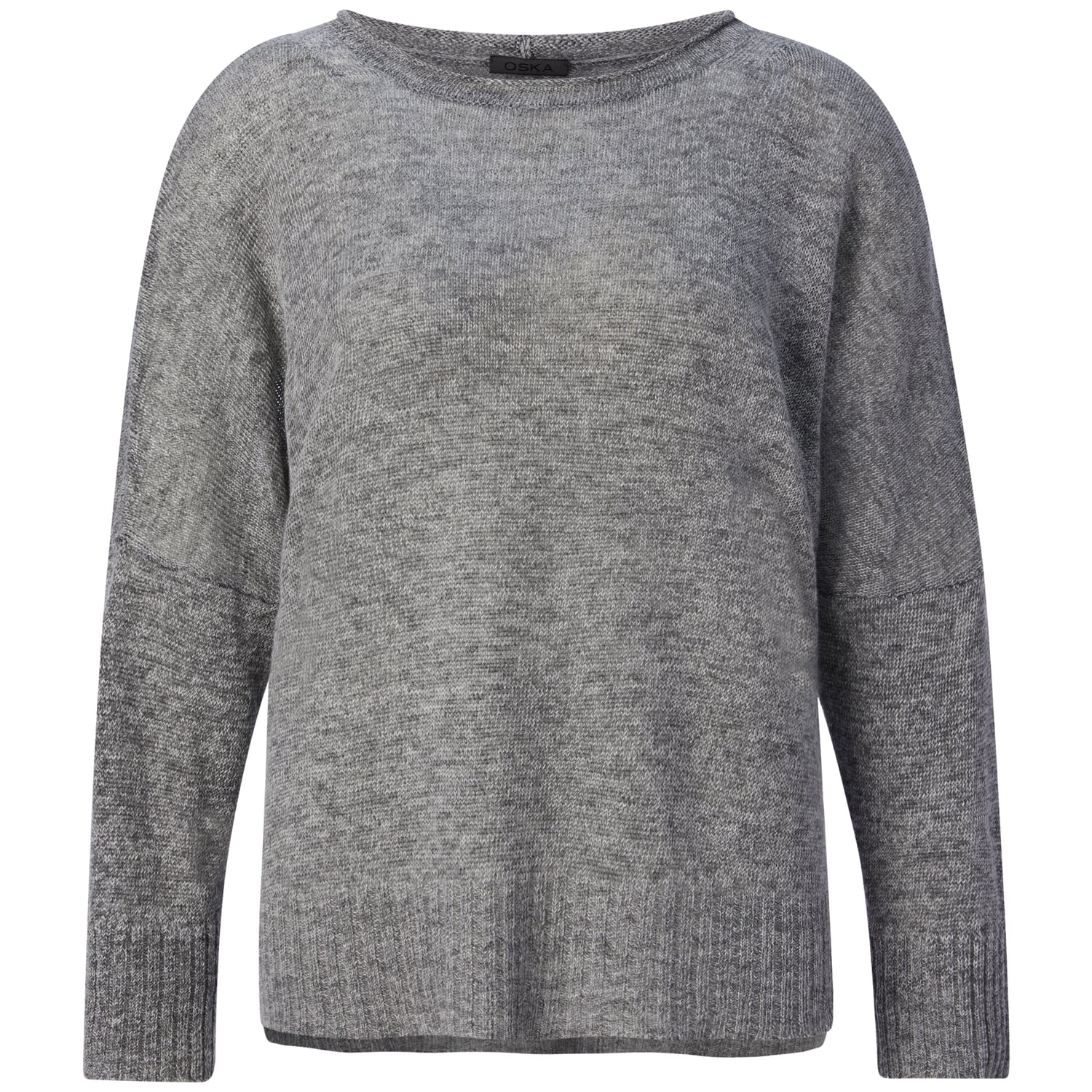 Manufactum Leinen Pullover Damen Damen-Leinenpullover, Graumelange