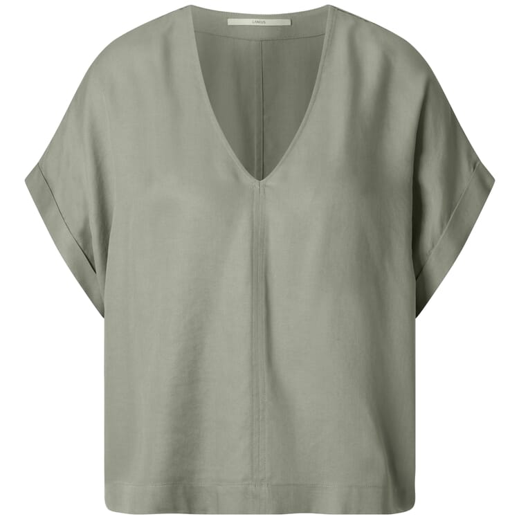 Chemisier femme manches courtes, Vert sauge